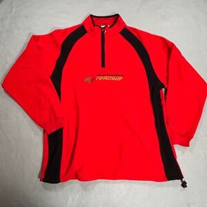 Chase Authentics Budweiser Racing Dale Earnhardt Jr 8 Red Fleece Quarter Zip XL